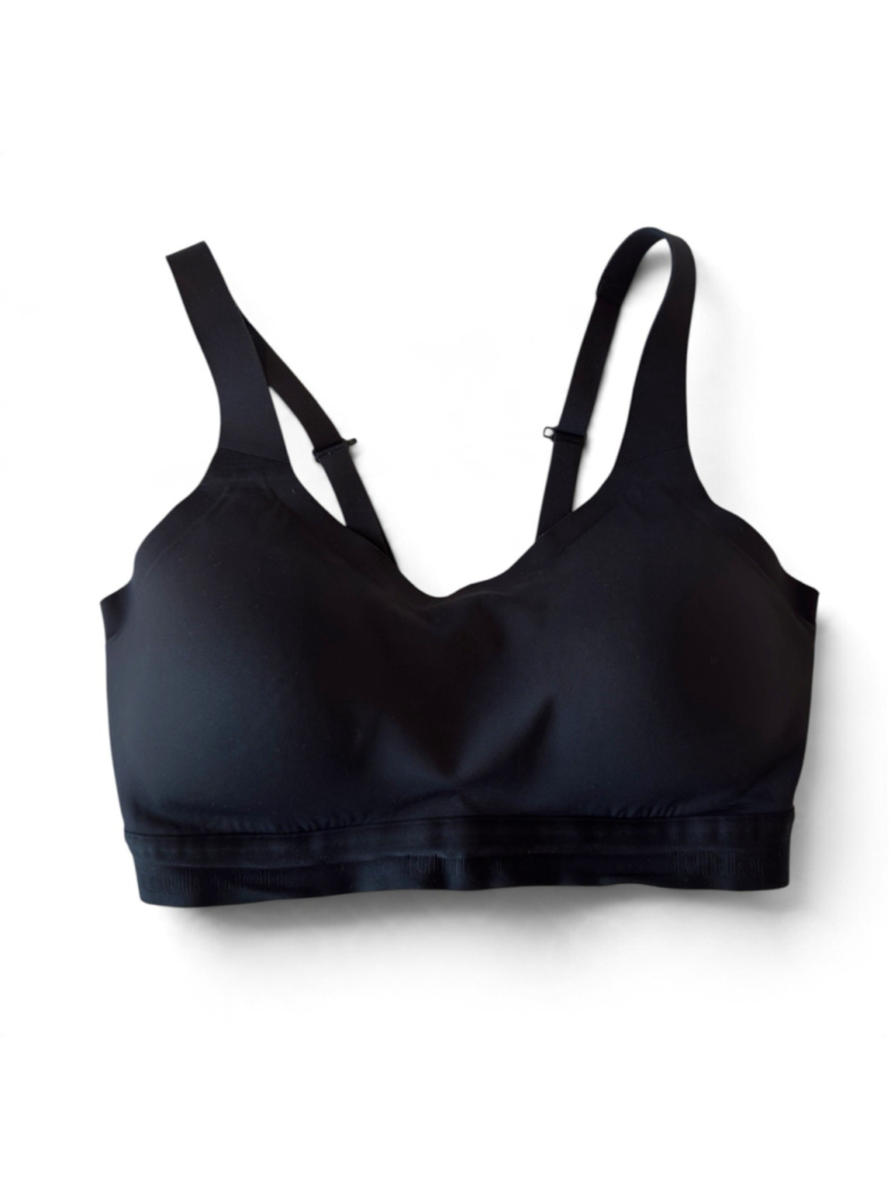 Lululemon Fine Form Sports Bra 32DD Black High Support Hook Back Adjustable